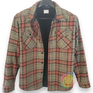 Volcom Dailyman Fleece Lined Flannel Shacket Large Oversized